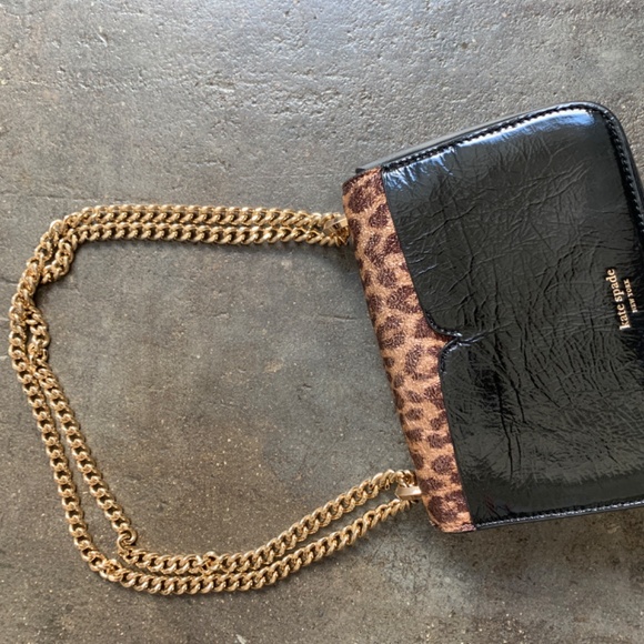 Kate Space Olive GLITTER Leopard Nicola Wicker Twistlock - Picture 3 of 10